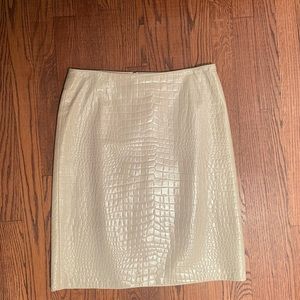 Genuine Leather Pencil Skirt